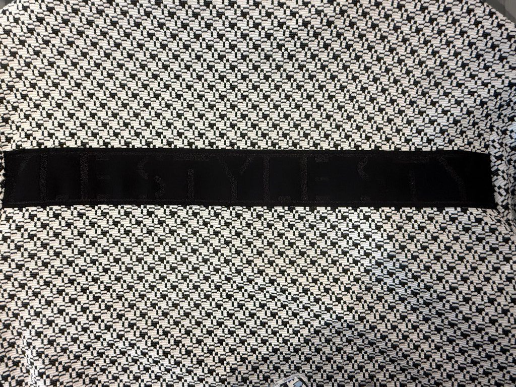 Monochrome Patterned Long Sleeve Dress