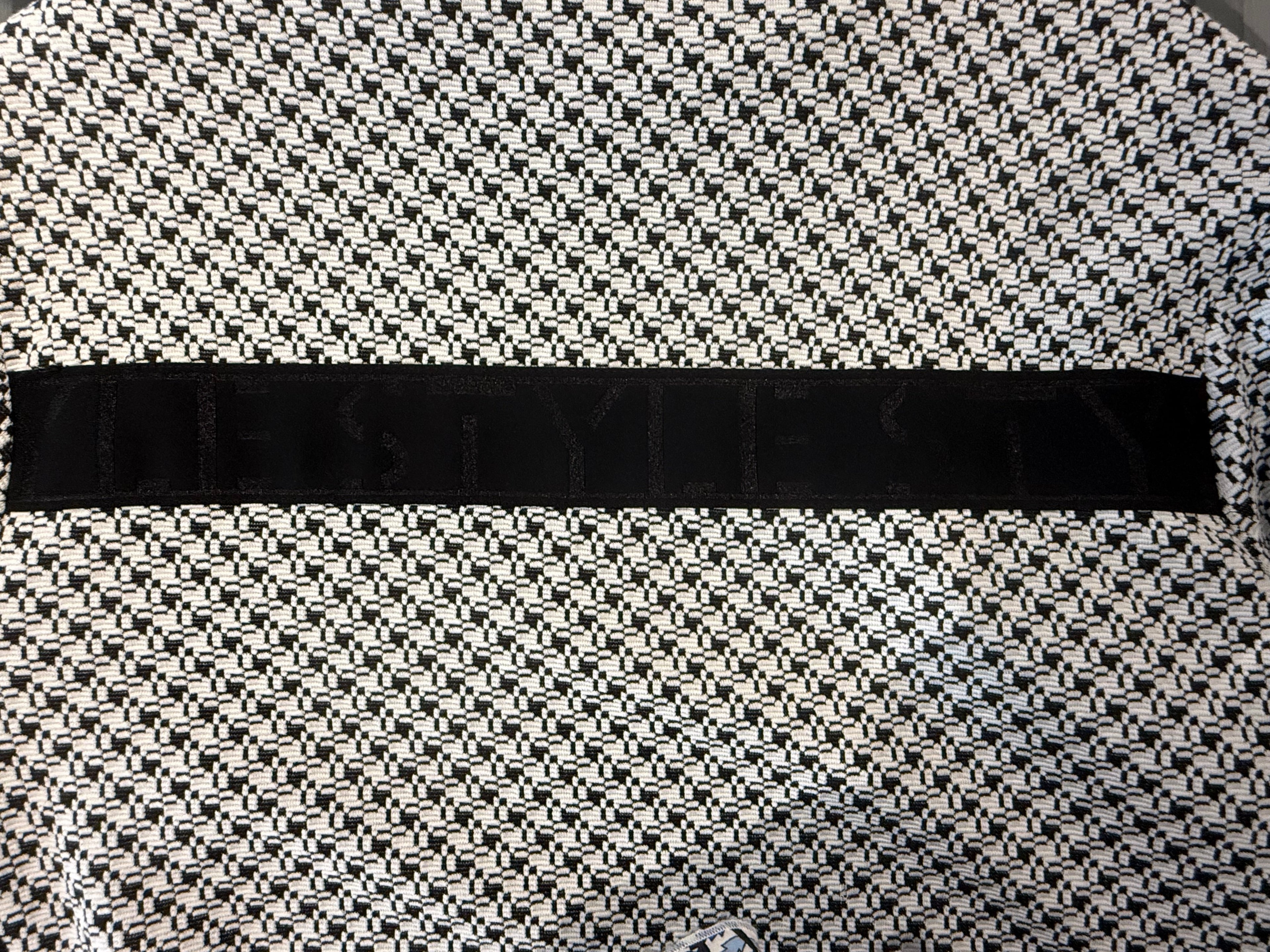 Monochrome Patterned Long Sleeve Dress