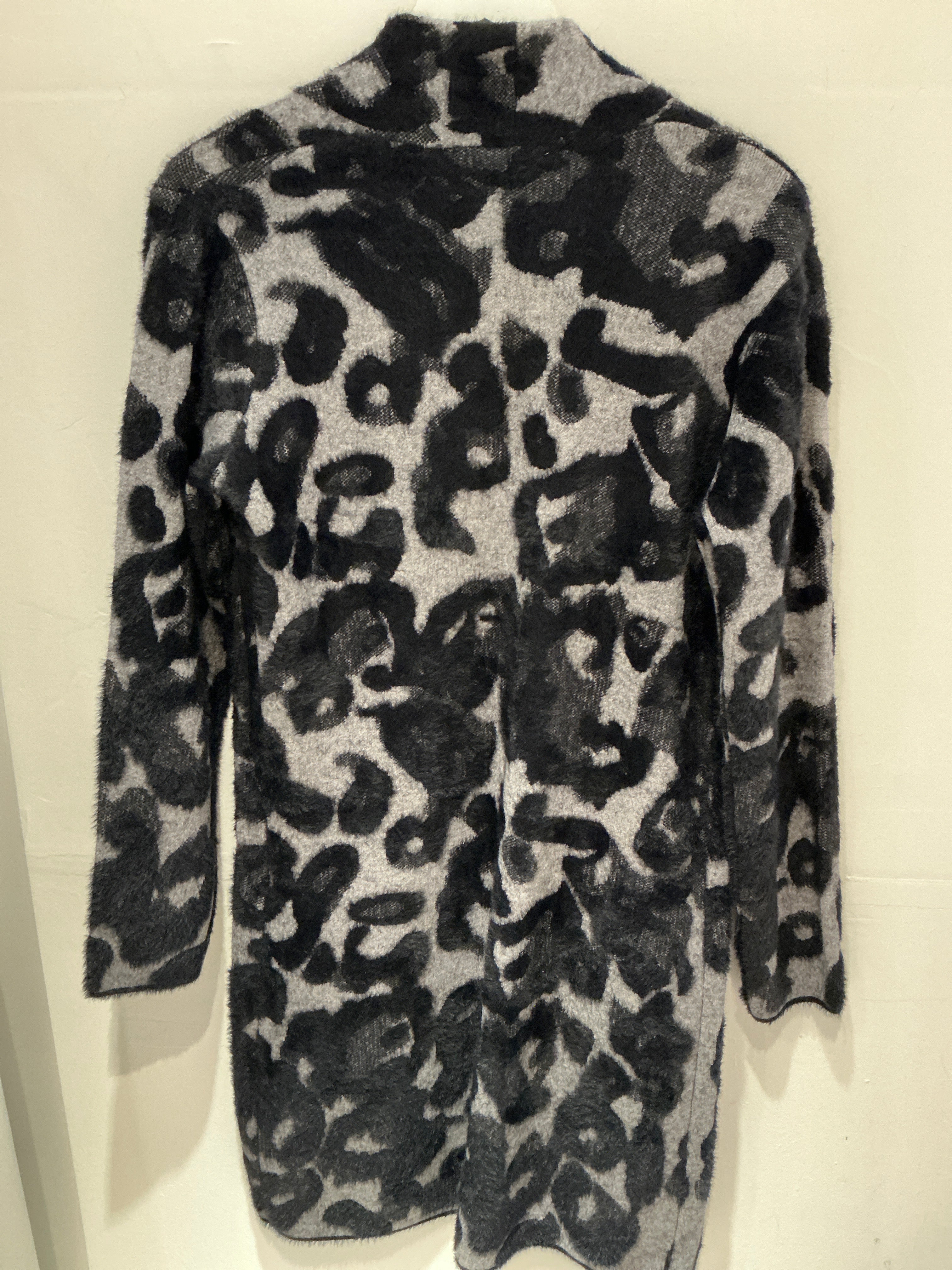 Long cardigan - Grey Black Leo