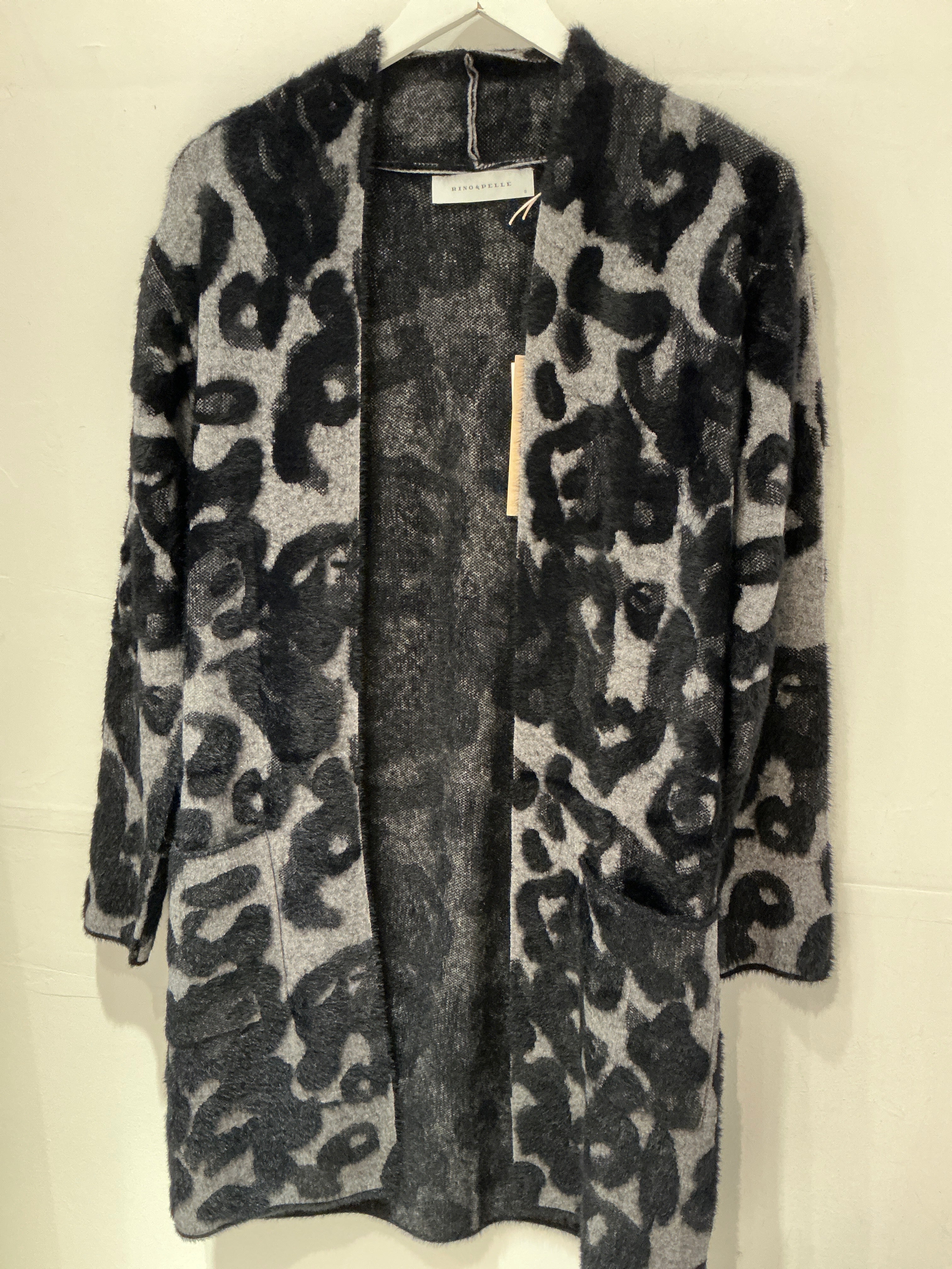 Long cardigan - Grey Black Leo