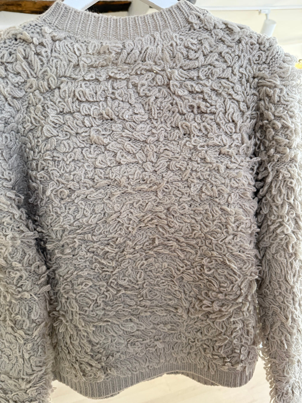 Stone Knit Top with Button Front Jacket Loops