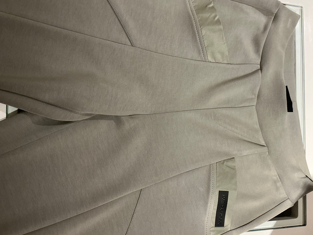 Sage Green Jersey Pants with Contrasting Pockets