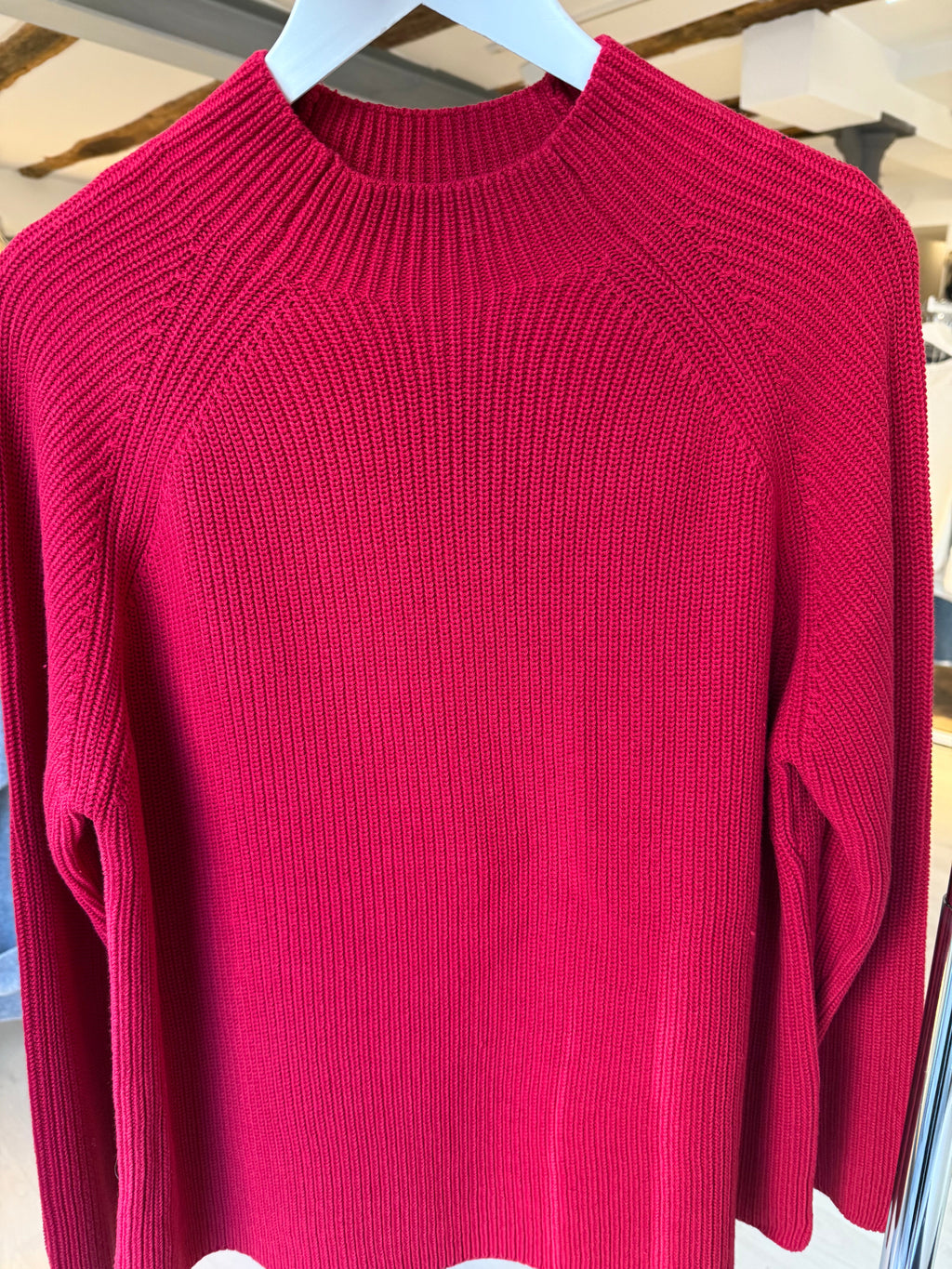 Red Knitted Cotton Sweater
