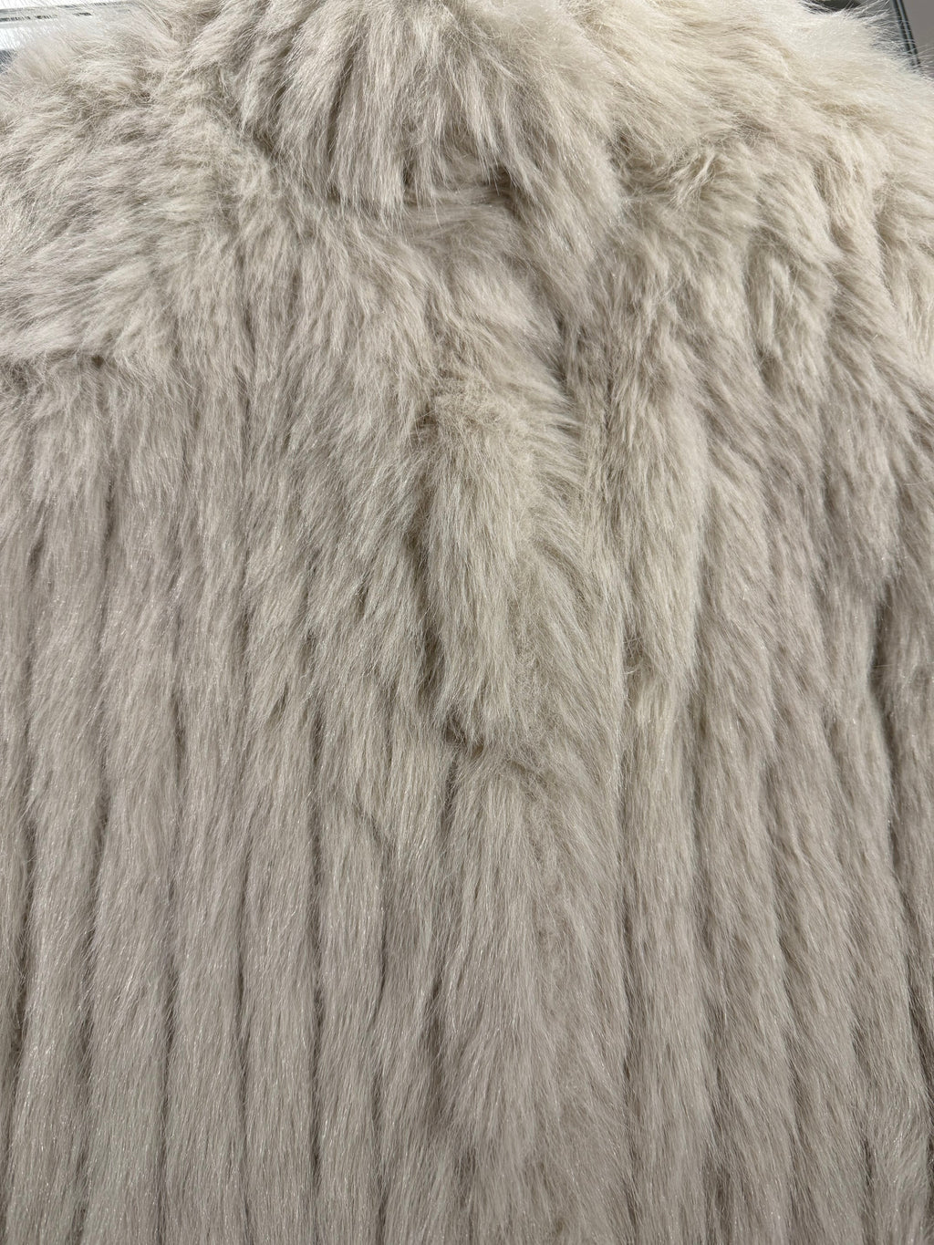 Cream Beige Faux Fur Vest