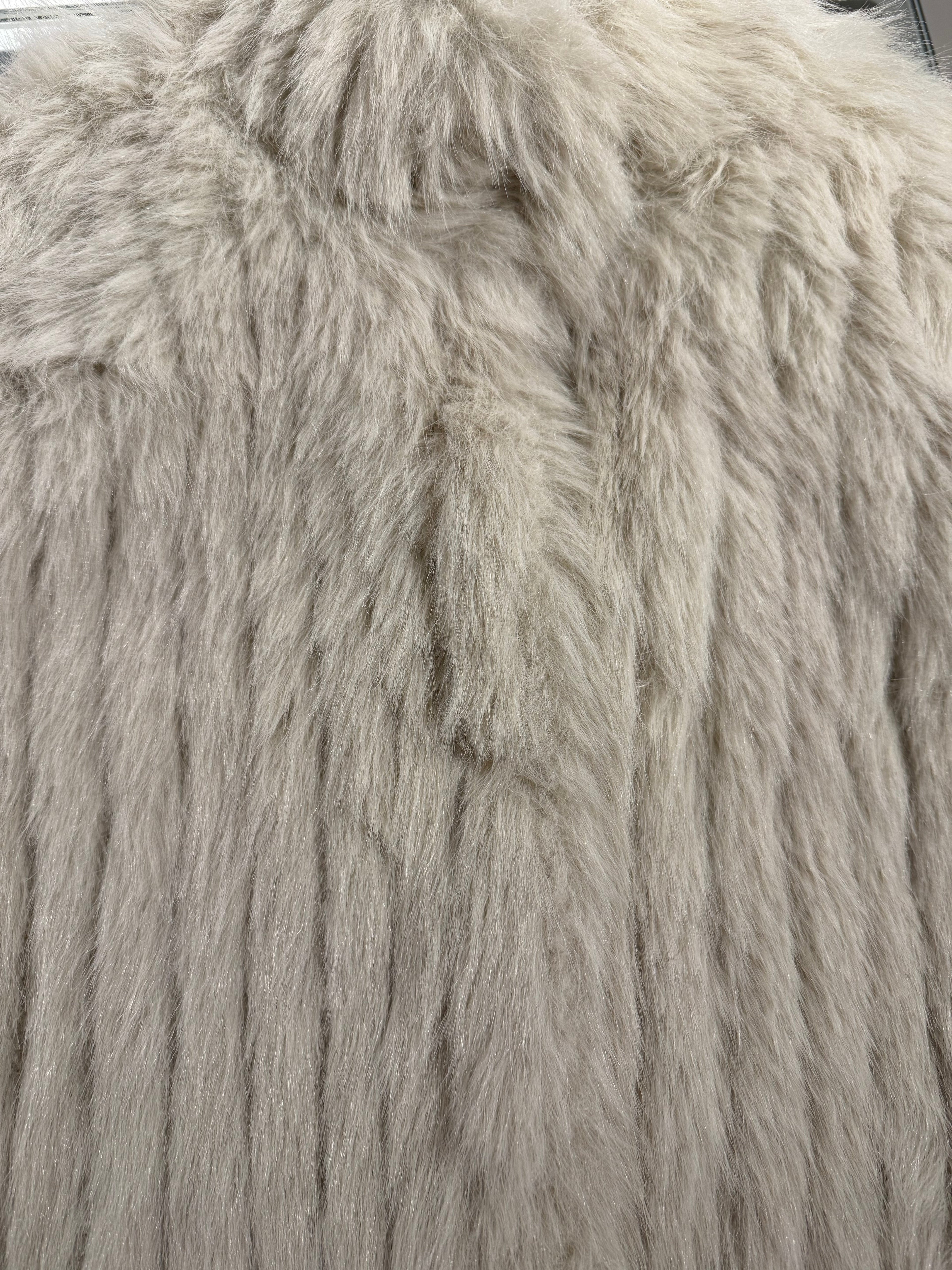 Cream Beige Faux Fur Vest