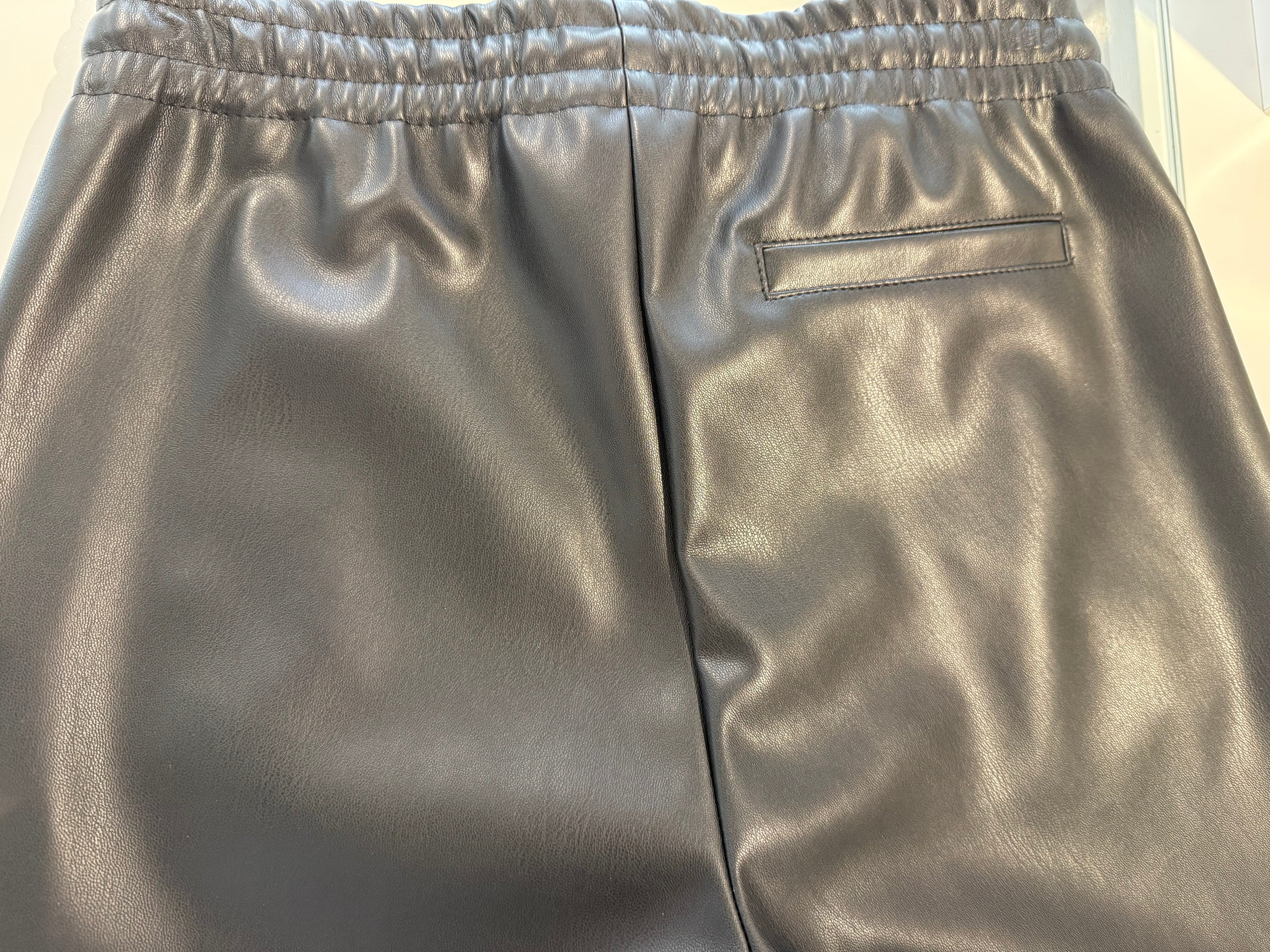 Black Faux Leather Pants with Soft Inner Lining