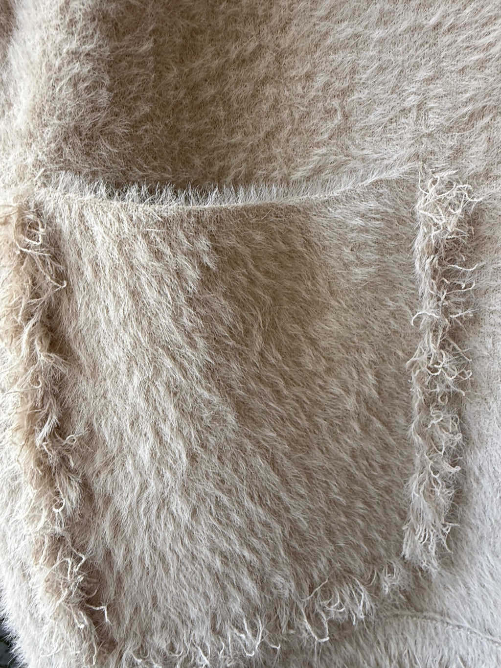 Single breasted cardigan with fringes stone