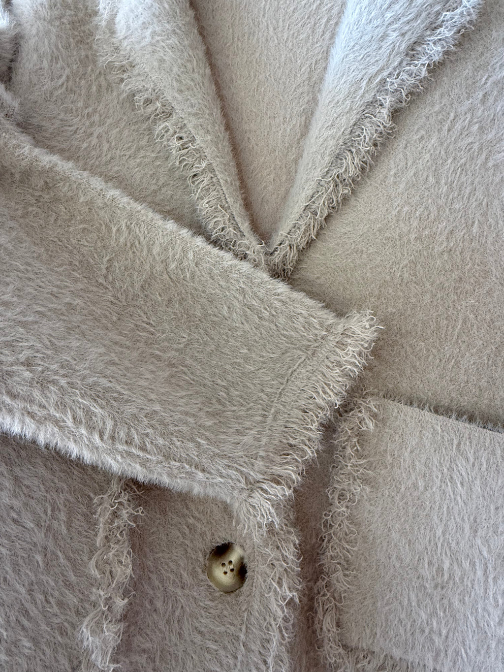 Single breasted cardigan with fringes stone