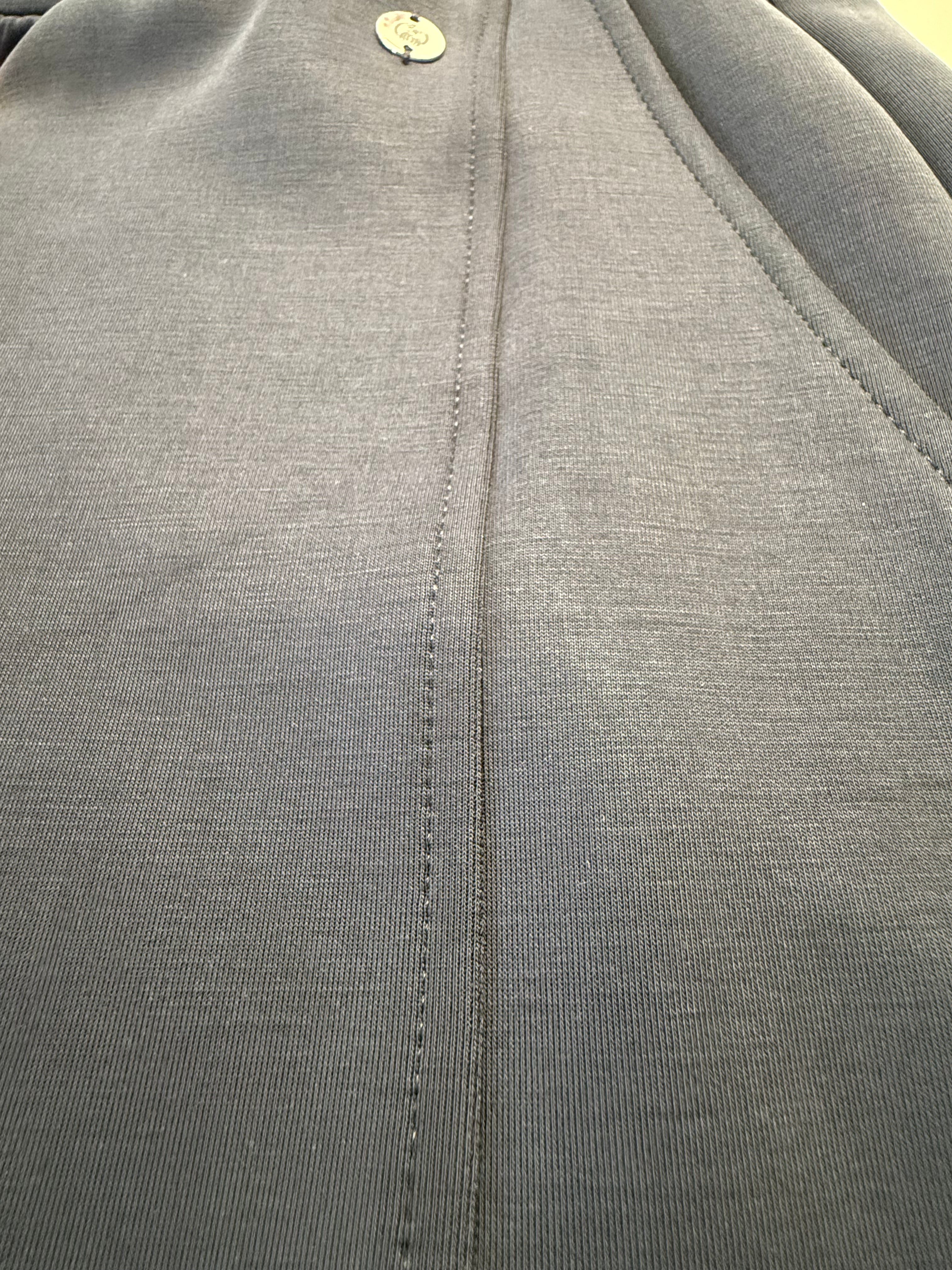 Regular length pants with straight wide leg