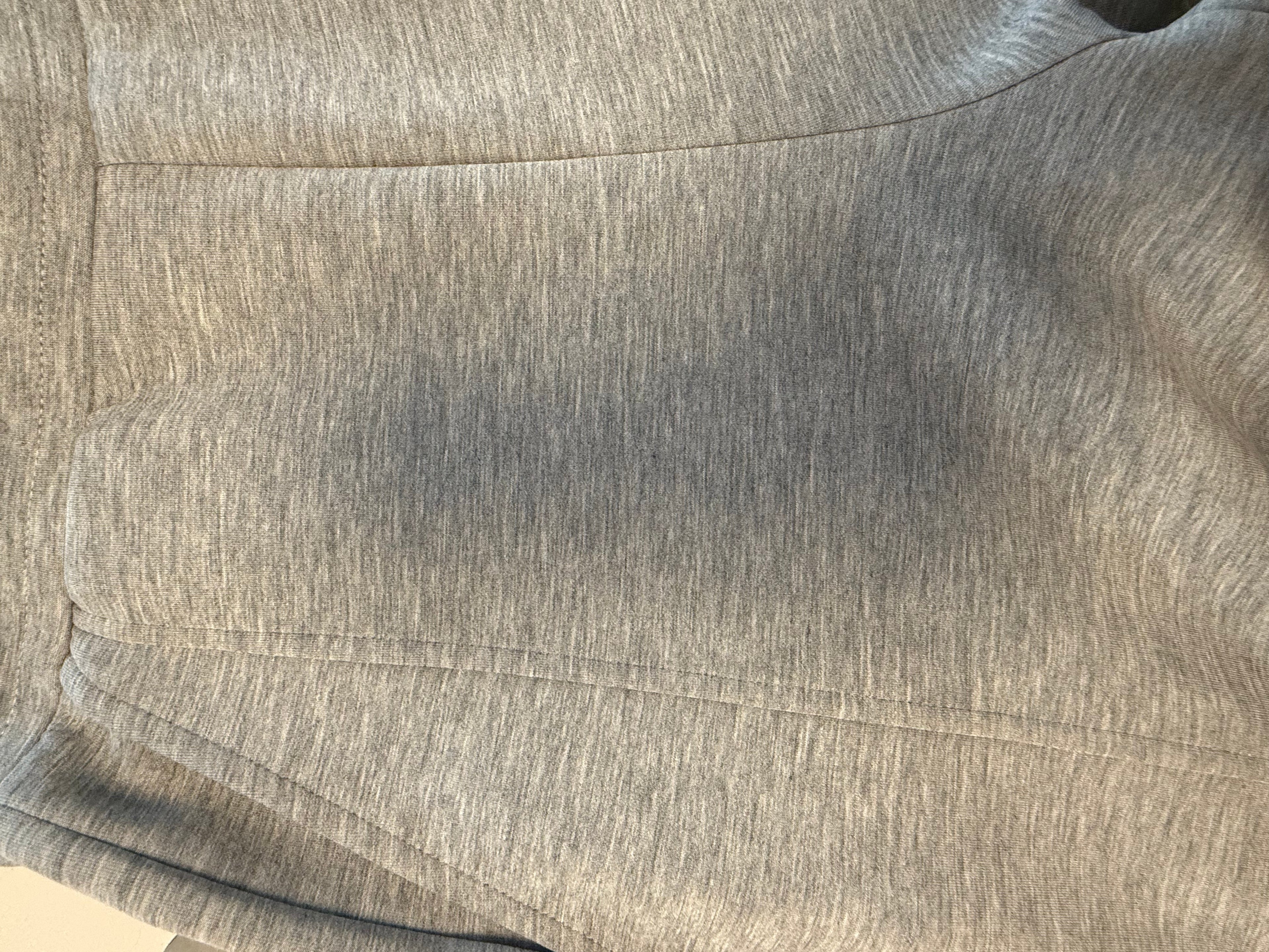 Regular length pants with straight wide leg Grey melange