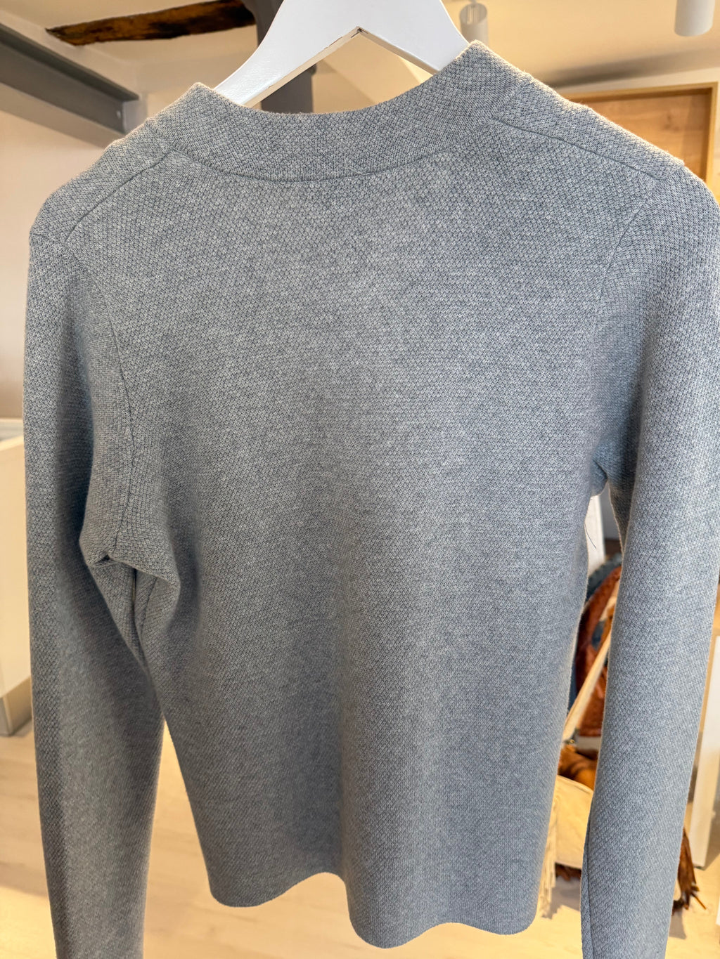 Knitted Top Silver Grey Mel