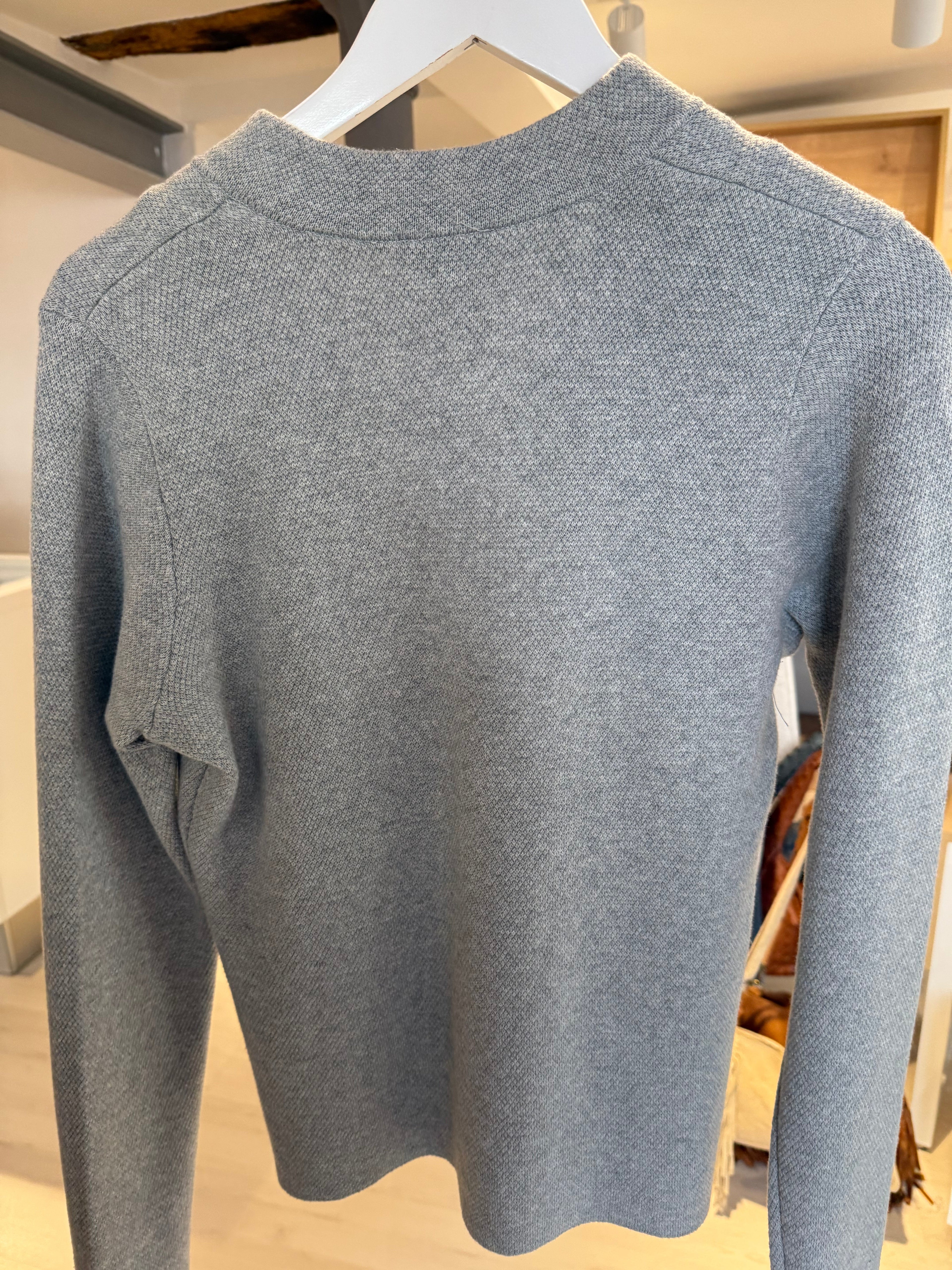 Knitted Top Silver Grey Mel