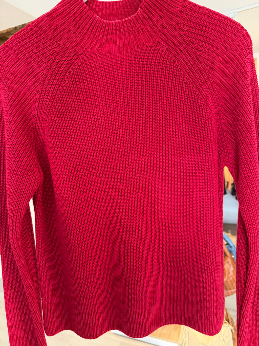 Red Knitted Cotton Sweater