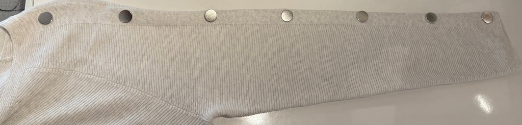 Silver Button Sleeve Knit Top