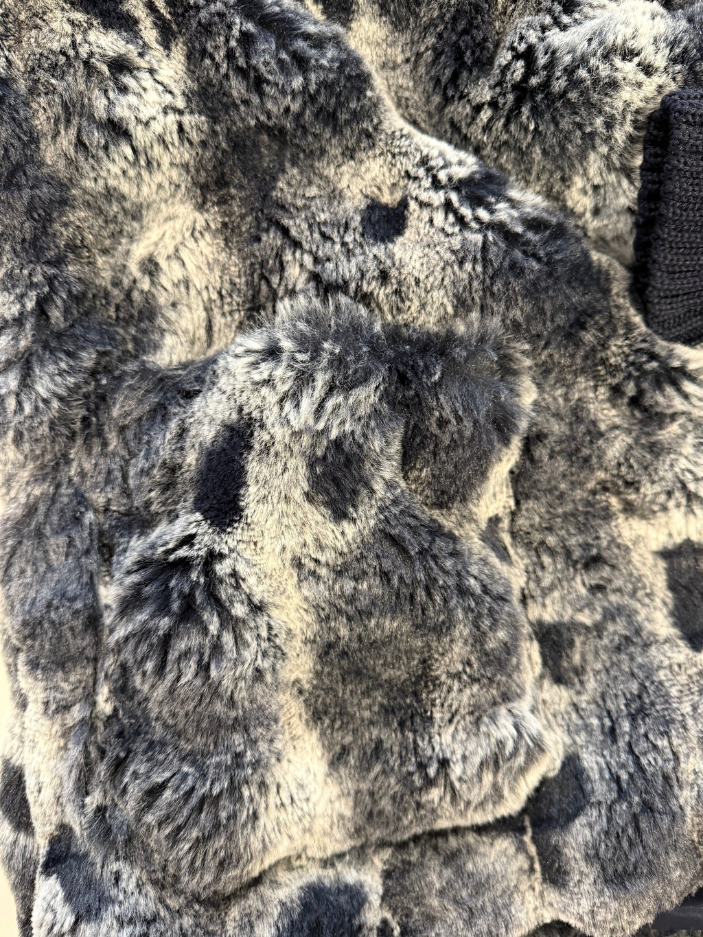 Faux Fur Jacket with High Collar