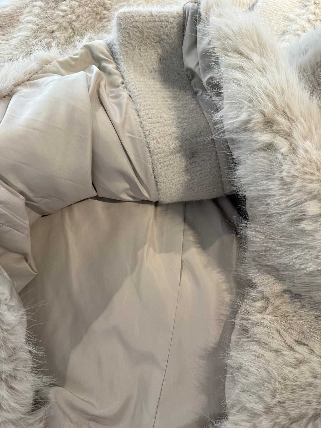 Short faux fur jacket - Birch