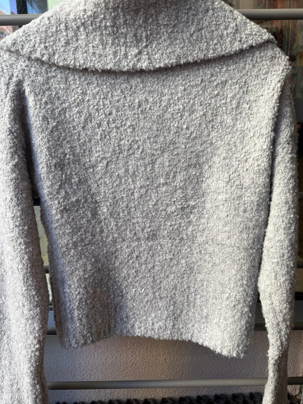 Cardigan with zipper clousure - grey