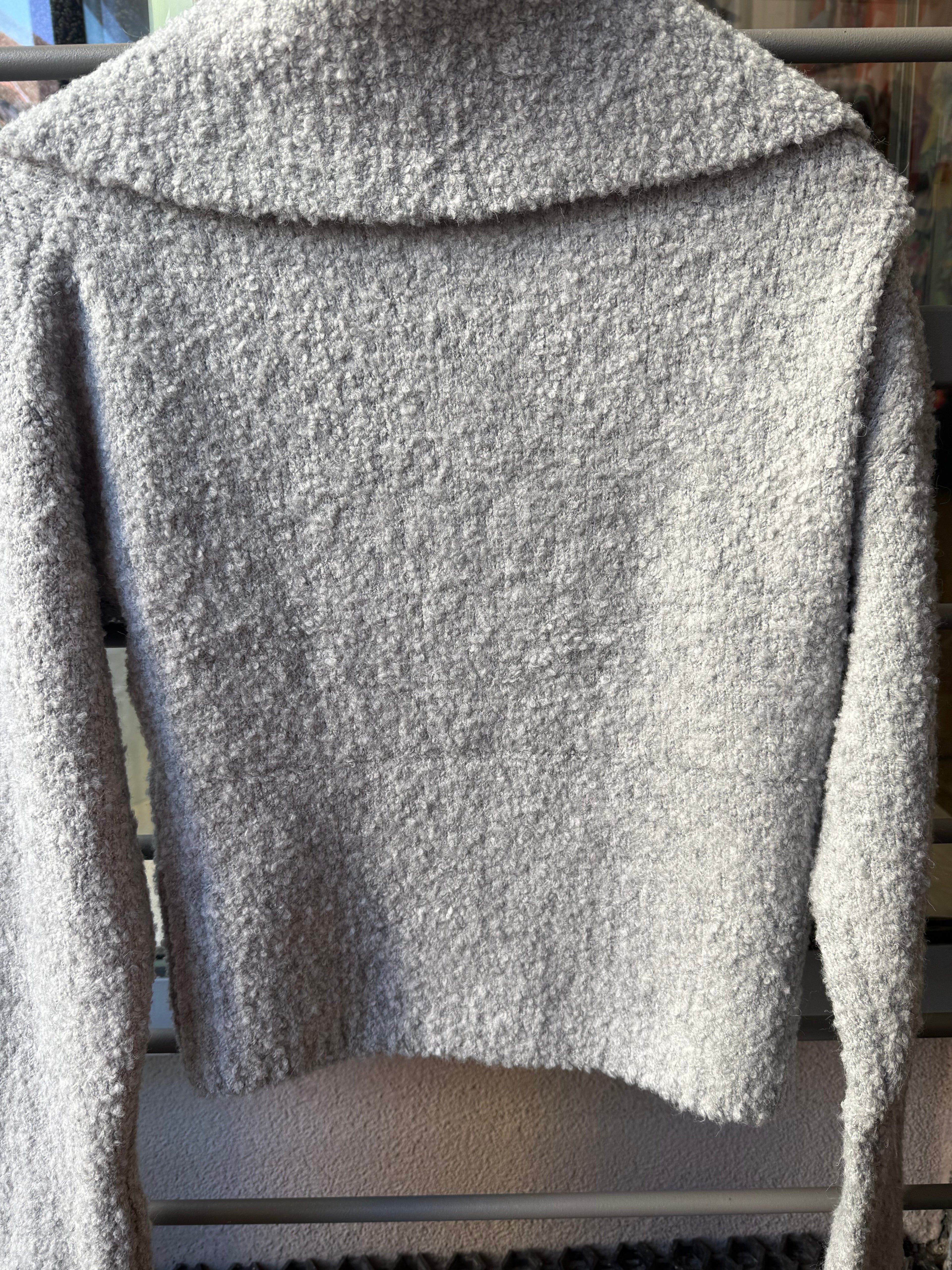 Cardigan with zipper clousure - grey