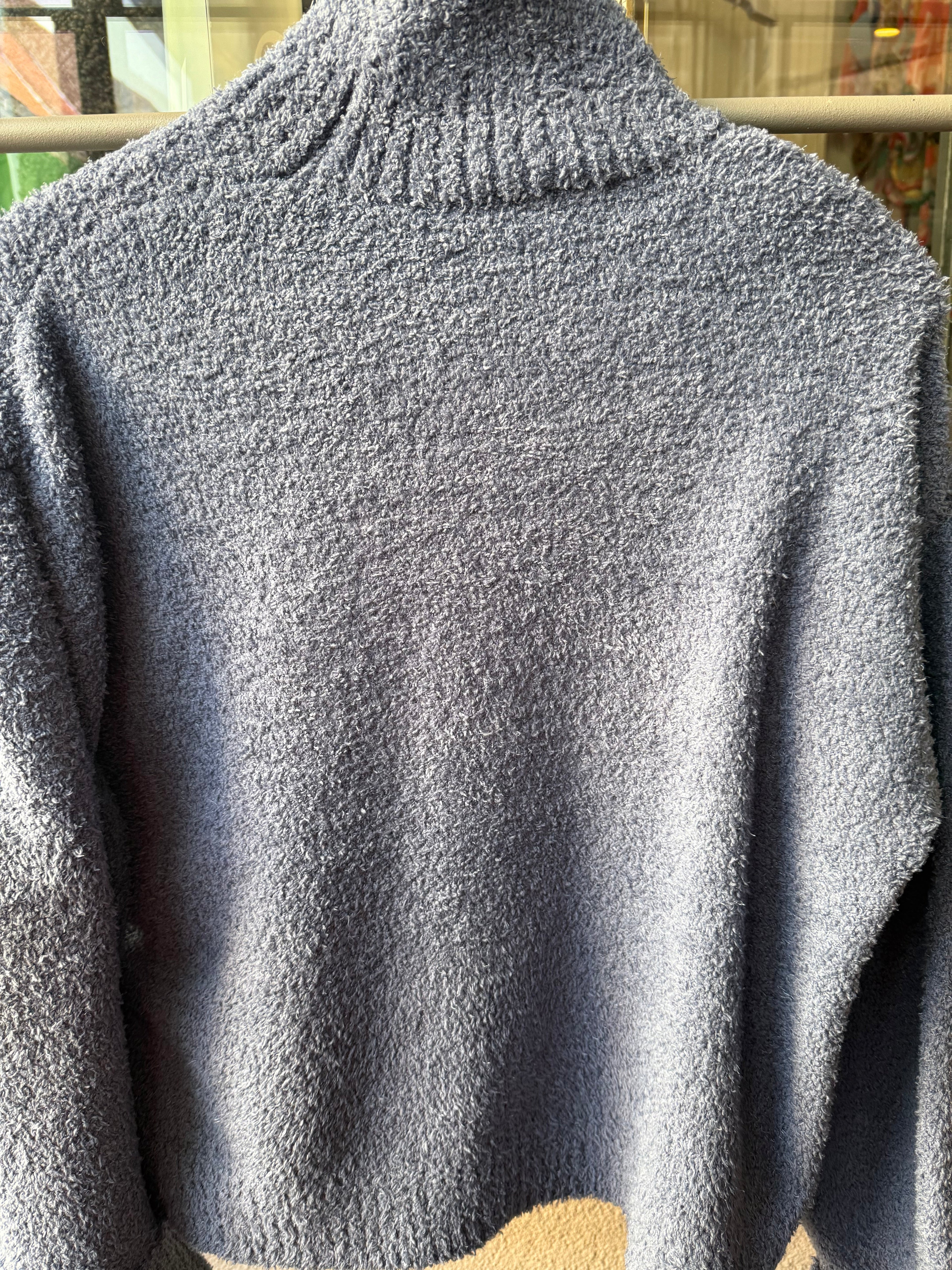 Mock neck sweater - Blue shadow