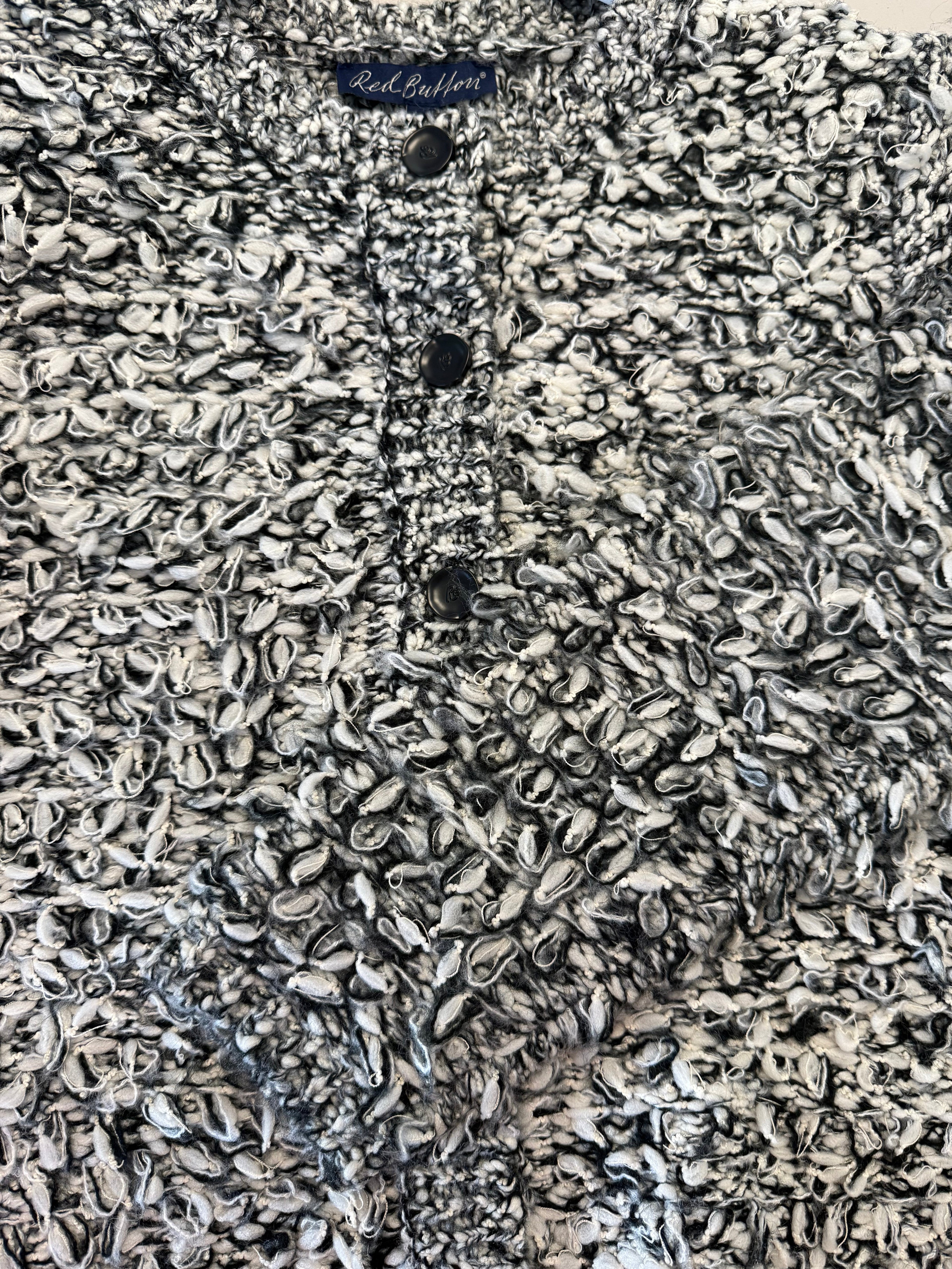 Jacket Melange Loops - Black/Offwhite