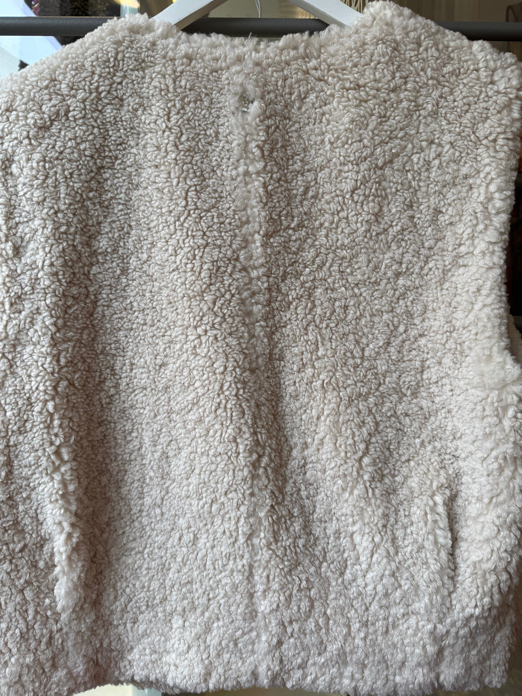 Cropped teddy waistcoat - Birch