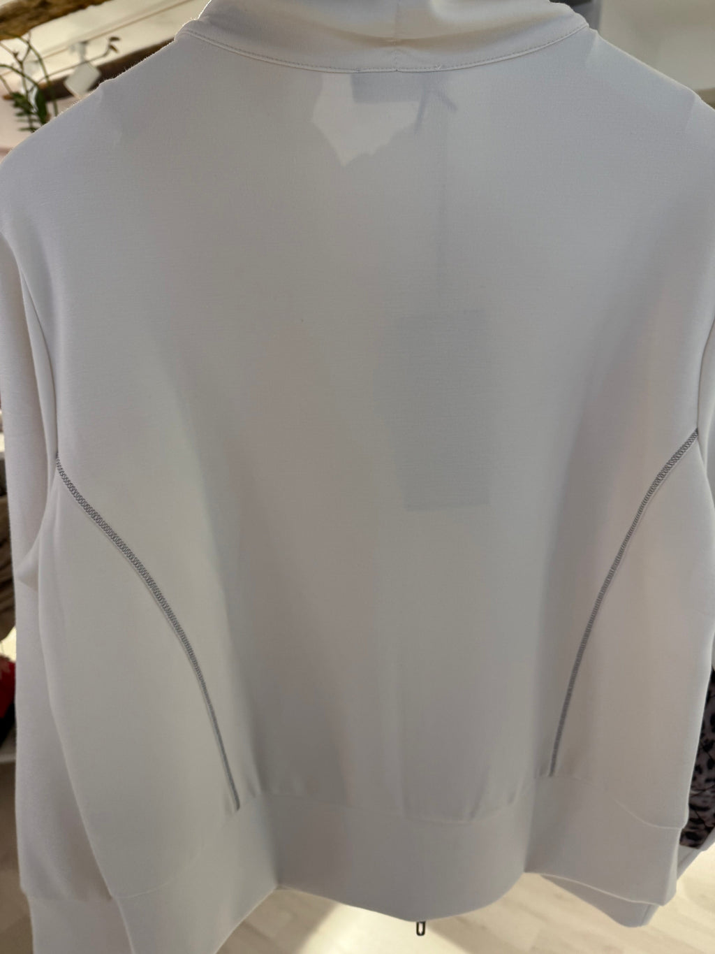 Beige Jacket with Leopard Front