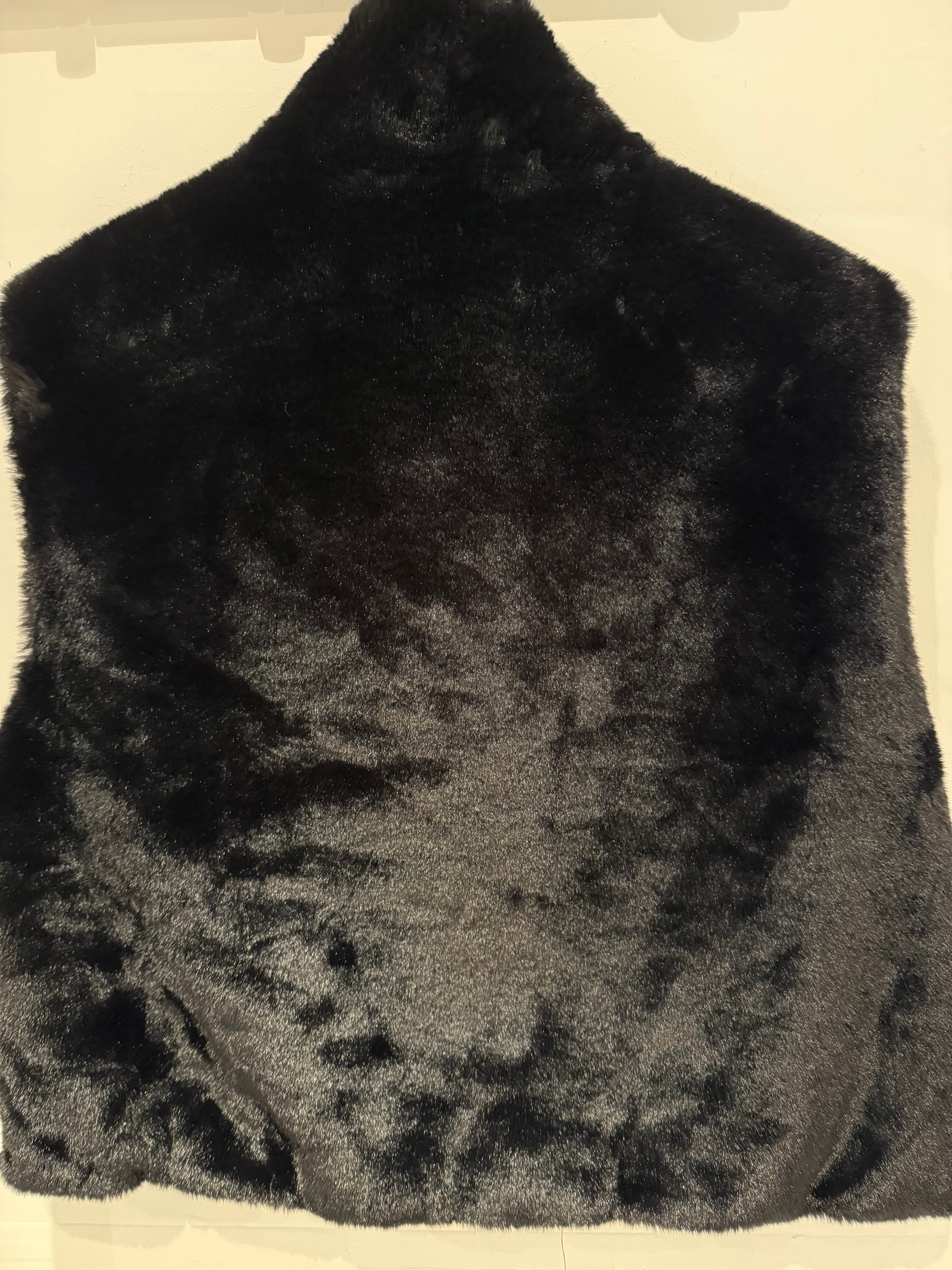 Short faux fur waistcode - Black