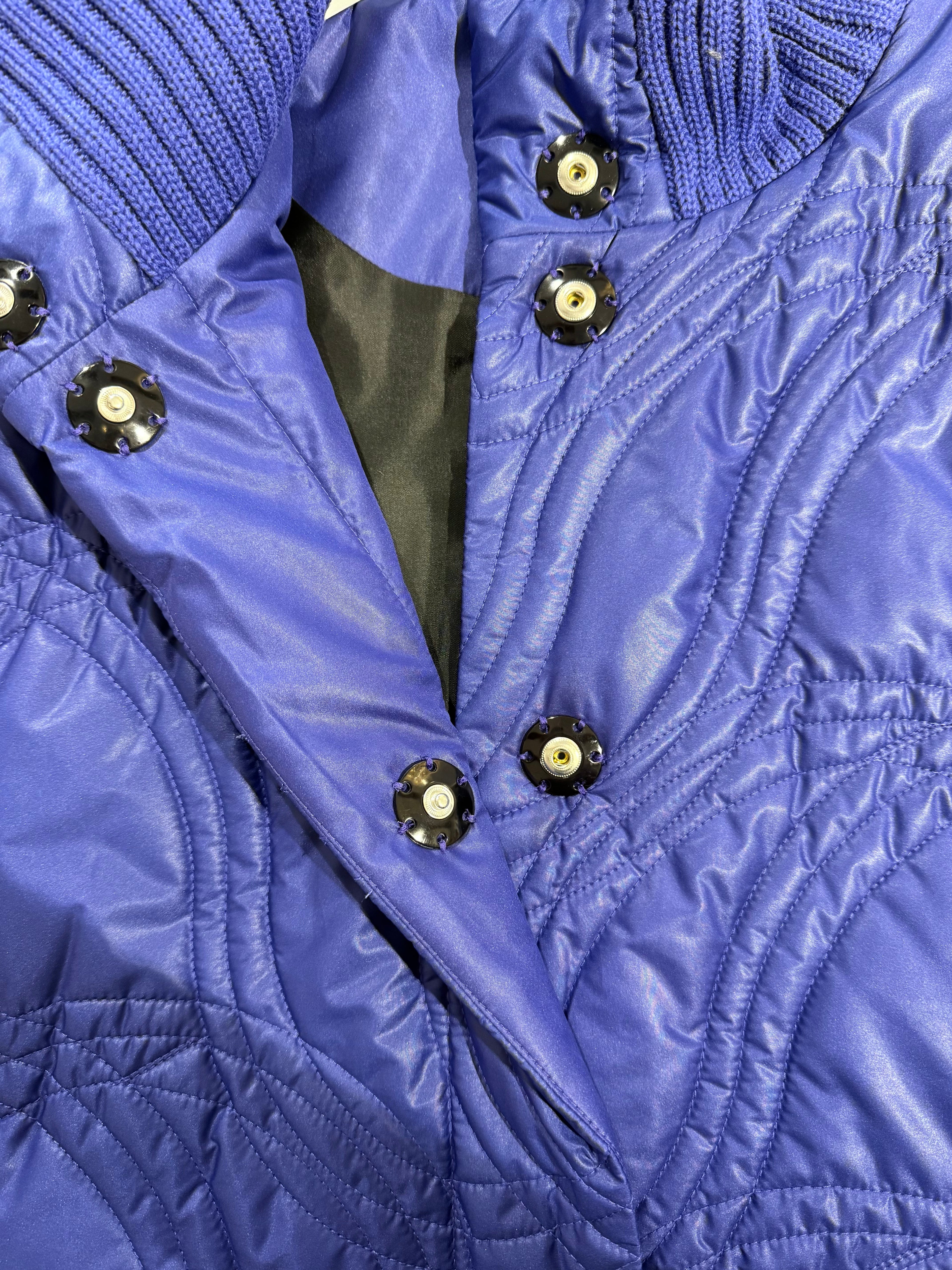 Elegant Purple Coat with Warm Collar