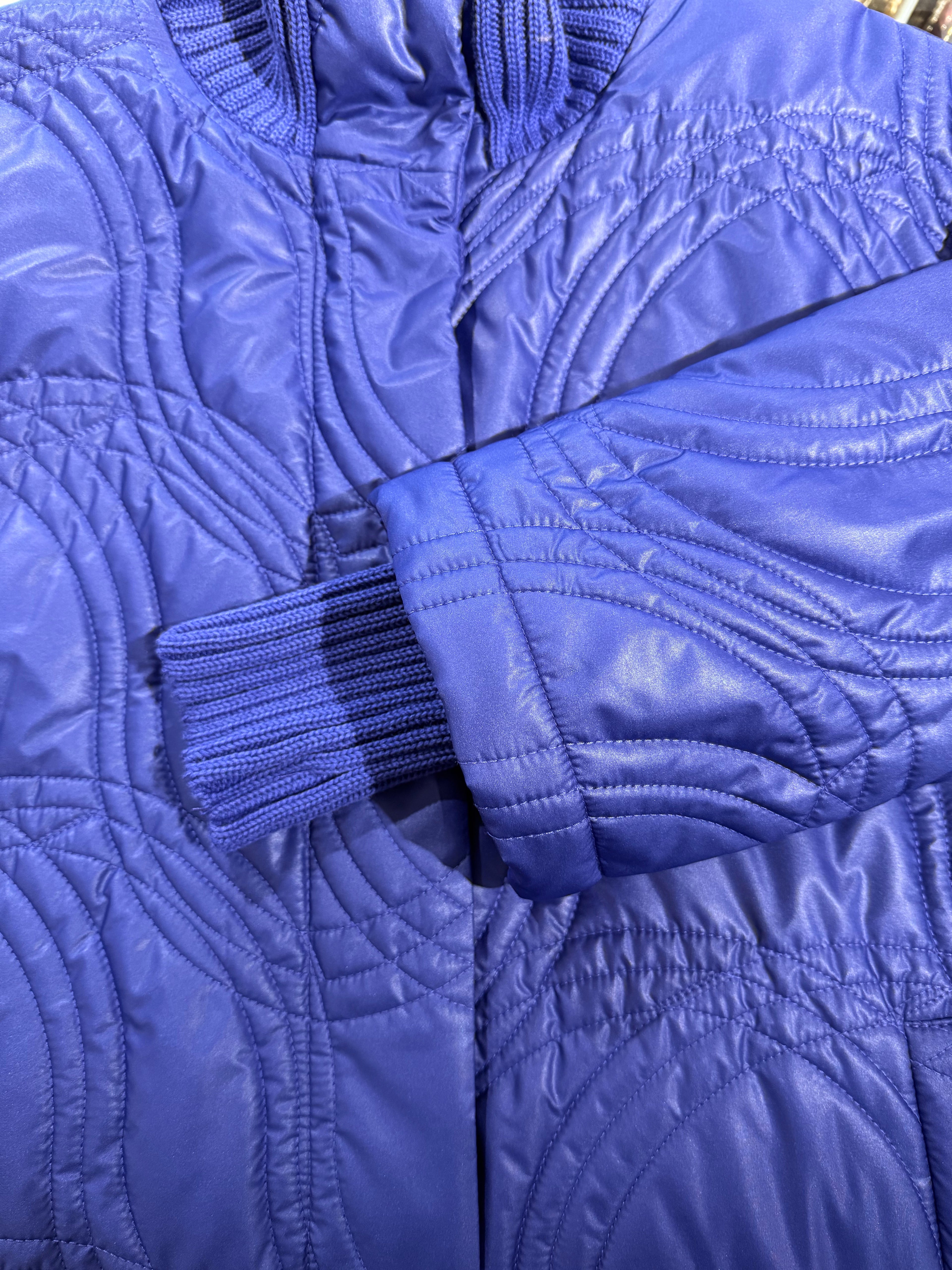 Elegant Purple Coat with Warm Collar